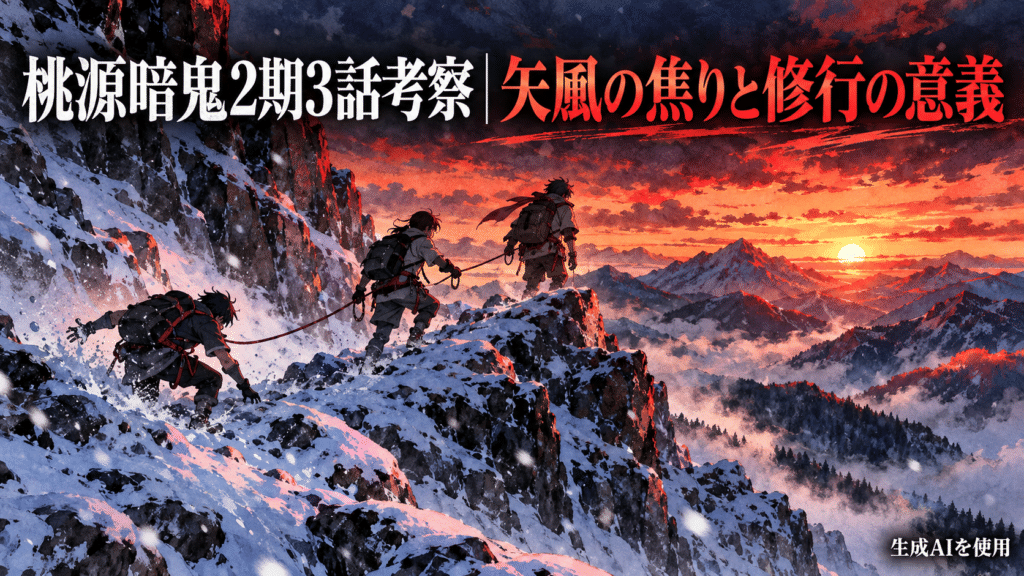 桃源暗鬼2期3話で矢颪の焦りと修行の意義を考察するアイキャッチ