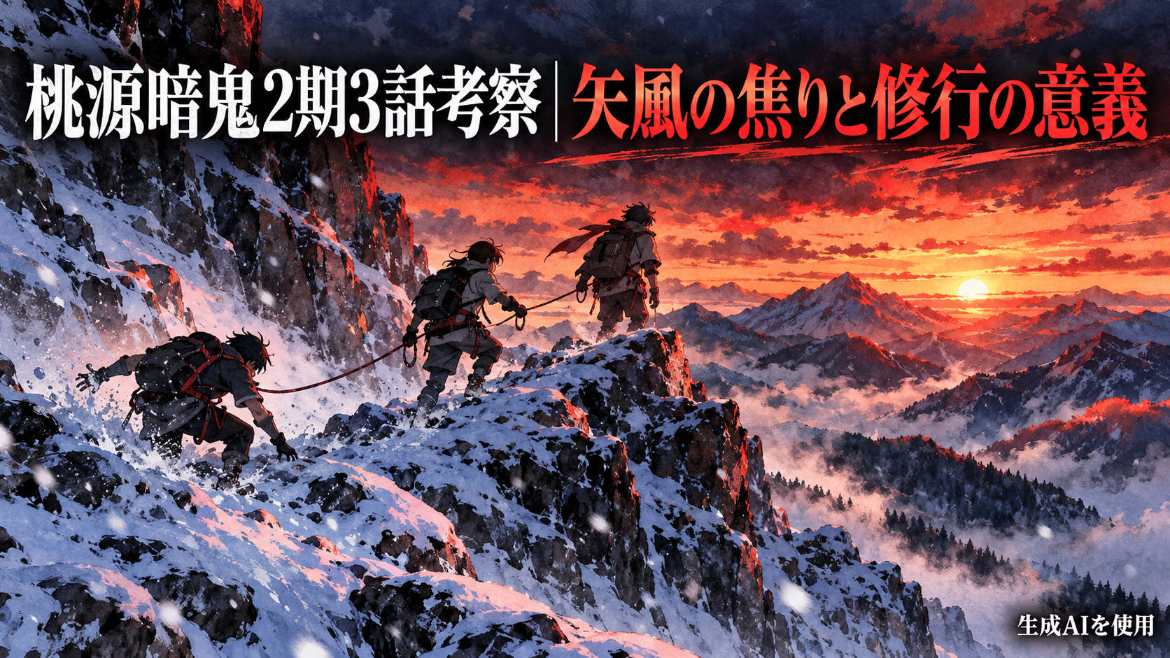 桃源暗鬼2期3話で矢颪の焦りと修行の意義を考察するアイキャッチ