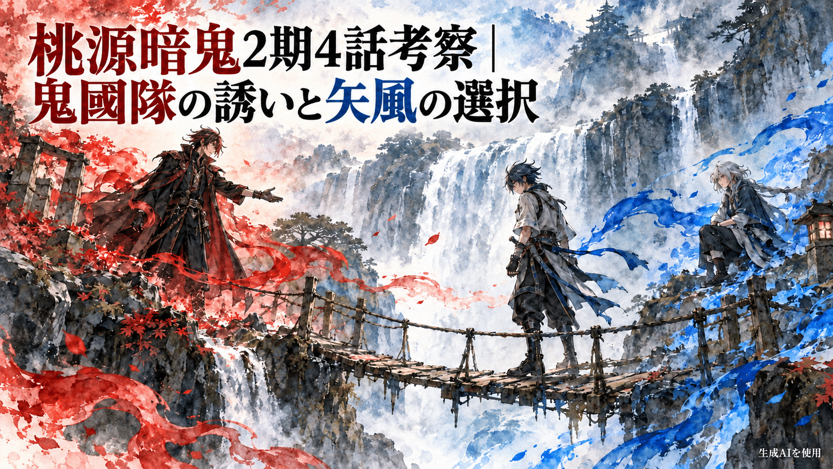 桃源暗鬼2期4話の鬼國隊の誘いと矢颪の選択を考察するアイキャッチ