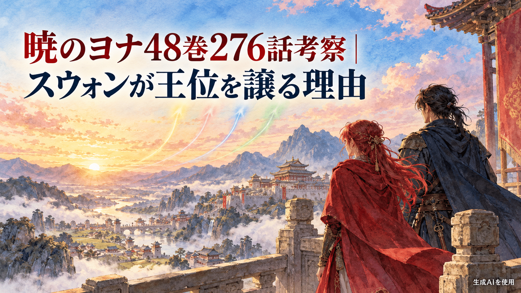 暁のヨナ48巻276話でスウォンが王位を譲る理由を考察するアイキャッチ